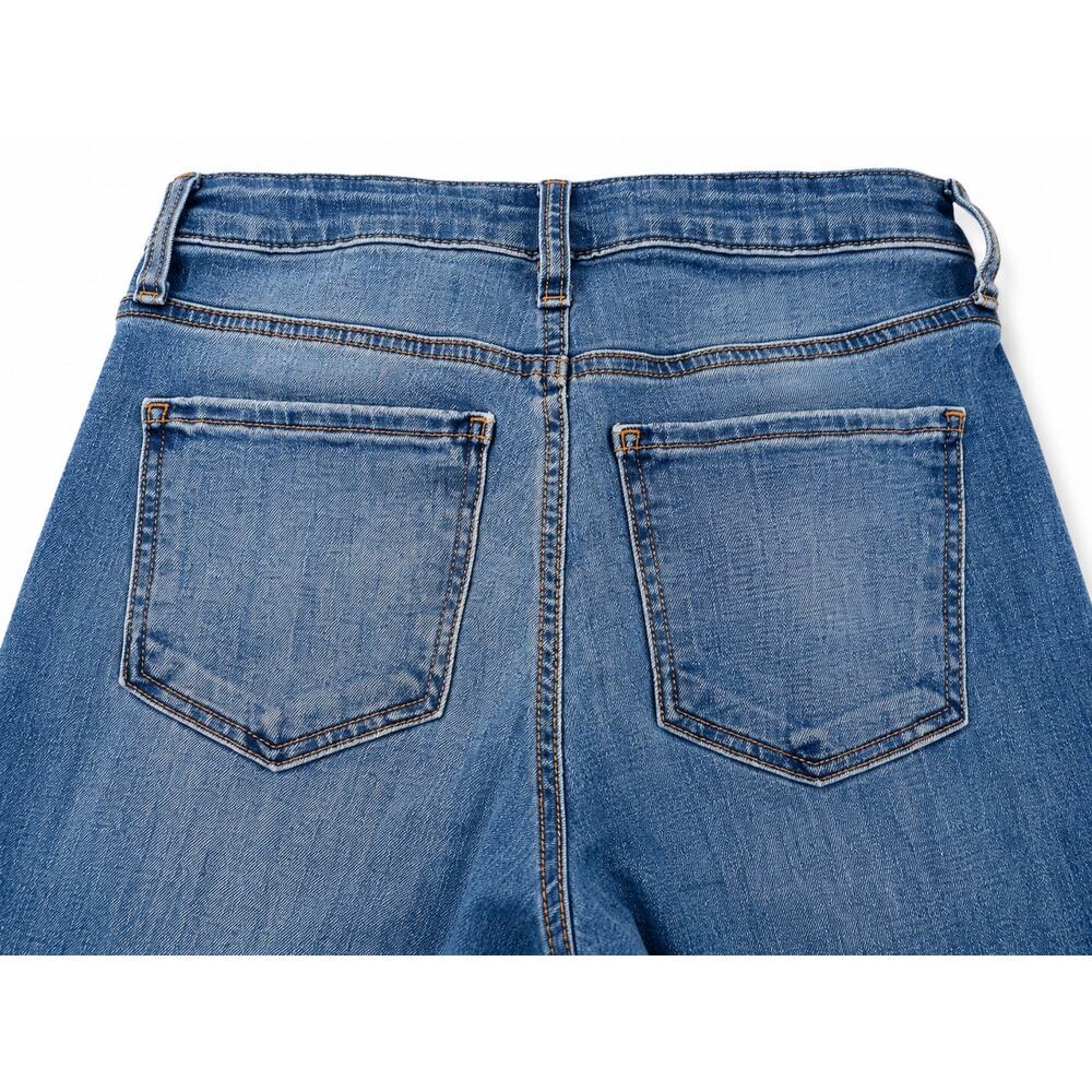 KUT from the Kloth Charlotte Wide Leg Ankle Jeans Size 0 High Rise Medium Wash - Picture 6 of 11